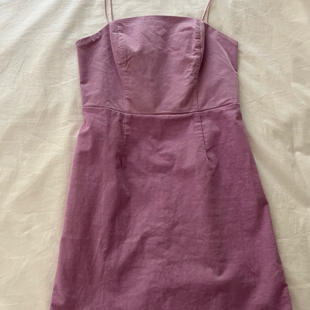 corduroy pale purple/pink mini dress